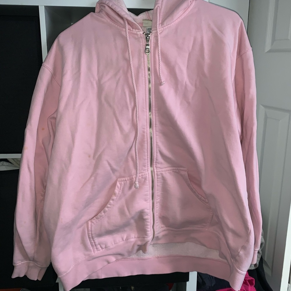 pink xl zip up hoodie